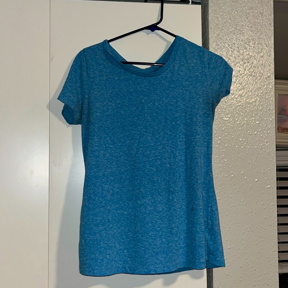 Blue work out top